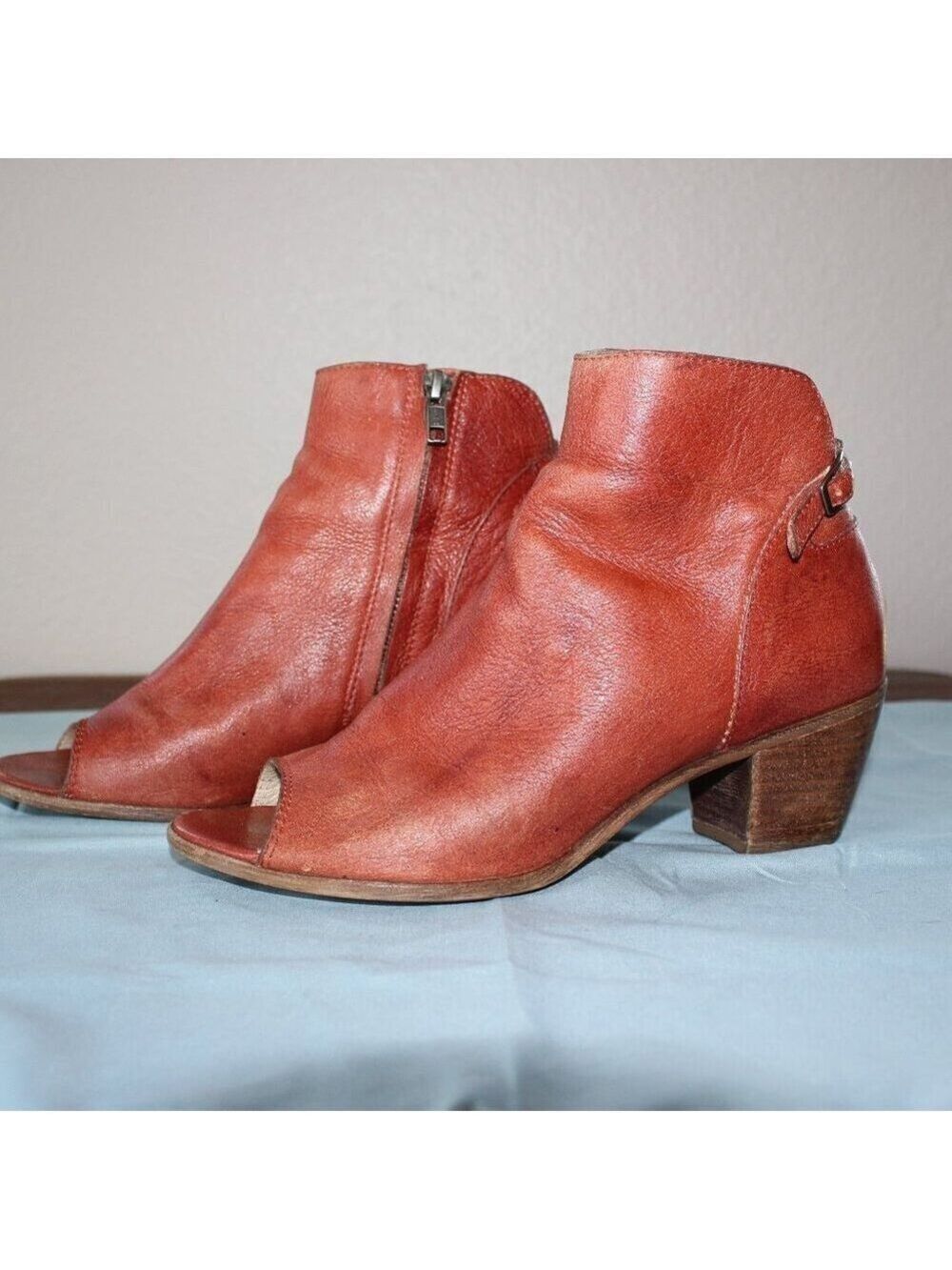 Matisse Folk Open Toe Booties Brick Size 8.5